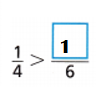 HMH Into Math-Grade-4-Module-11-Lesson-6-Answer-Key-Compare-Fractions-Using-Common-Numerators-and-Denominators-Reason Write a numerator that makes each statement true-9