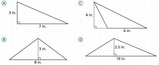 HMH Into Math Grade 6 Module 12 Lesson 2 Answer Key Develop and Use the Formula for Area of Triangles 25