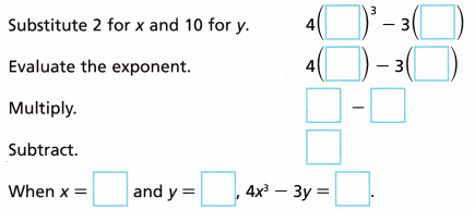 HMH Into Math Grade 6 Module 8 Lesson 4 Answer Key Interpret and Evaluate Algebraic Expressions 6