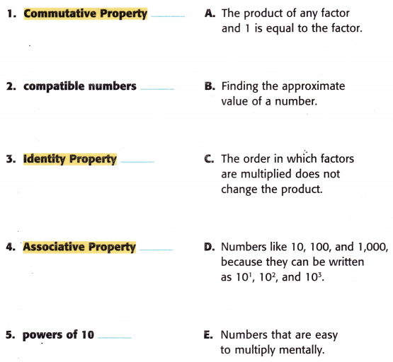McGraw Hill My Math Grade 5 Chapter 6 Review Answer Key 1