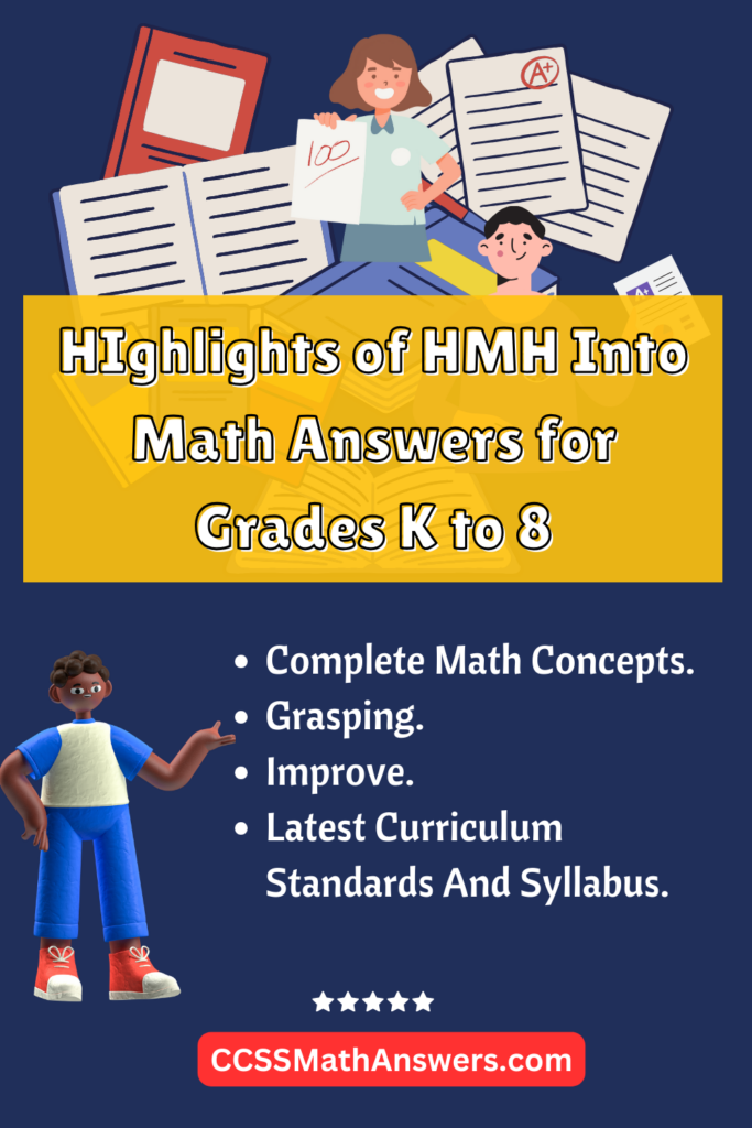 HIghlights of HMH Into Math Answers for Grades K to 8