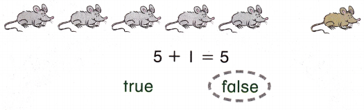 McGraw Hill My Math Grade 1 Chapter 1 Lesson 13 Answer Key True and False Statements 4