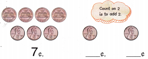 McGraw Hill My Math Grade 1 Chapter 3 Lesson 2 Answer Key Count On Using Pennies 4