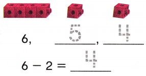 McGraw Hill My Math Grade 1 Chapter 4 Lesson 1 Answer Key Count Bock 1, 2, or 3 3