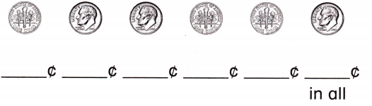 McGraw Hill My Math Grade 1 Chapter 5 Lesson 3 Answer Key Count by Tens Using Dimes 9