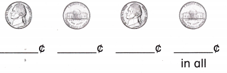McGraw Hill My Math Grade 1 Chapter 5 Lesson 9 Answer Key Count by Fives Using Nickels 5