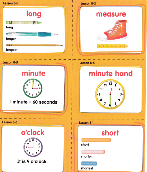 McGraw Hill My Math Grade 1 Chapter 8 Answer Key Measurement and Time 6