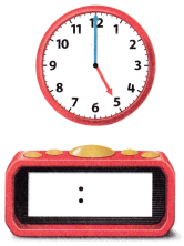 McGraw Hill My Math Grade 1 Chapter 8 Lesson 6 Answer Key Time to the Hour Digital 11