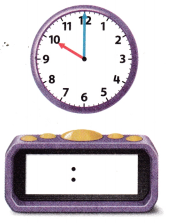 McGraw Hill My Math Grade 1 Chapter 8 Lesson 6 Answer Key Time to the Hour Digital 12