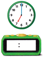 McGraw Hill My Math Grade 1 Chapter 8 Lesson 6 Answer Key Time to the Hour Digital 17