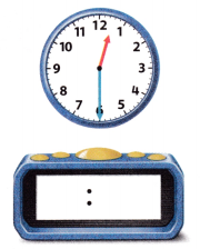 McGraw Hill My Math Grade 1 Chapter 8 Lesson 8 Answer Key Time to the Half Hour Digital 10