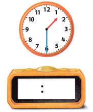 McGraw Hill My Math Grade 1 Chapter 8 Lesson 8 Answer Key Time to the Half Hour Digital 21