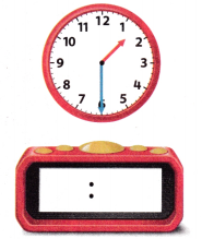 McGraw Hill My Math Grade 1 Chapter 8 Lesson 8 Answer Key Time to the Half Hour Digital 6