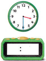 McGraw Hill My Math Grade 1 Chapter 8 Lesson 8 Answer Key Time to the Half Hour Digital 9
