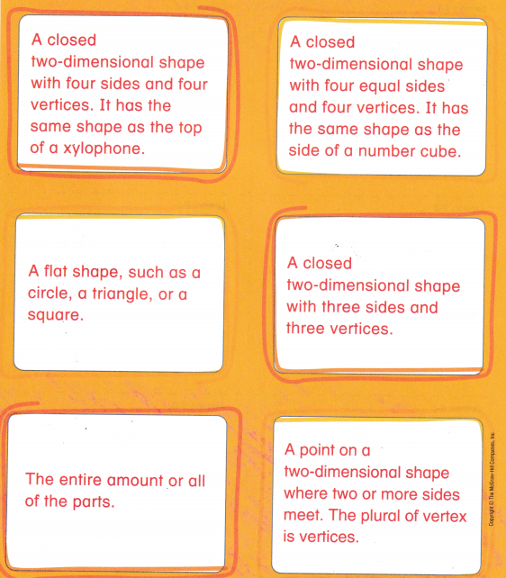 McGraw Hill My Math Grade 1 Chapter 9 Answer Key Two-Dimensional Shapes and Equal Shares 8