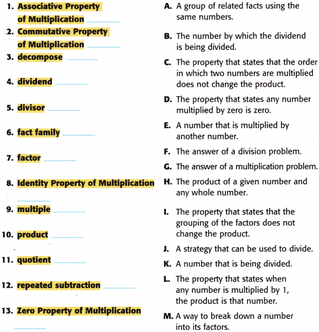 McGraw Hill My Math Grade 4 Chapter 3 Review Answer Key 1