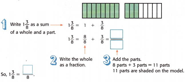 McGraw Hill My Math Grade 4 Chapter 8 Lesson 10 Answer Key Mixed Numbers and Improper Fractions 6