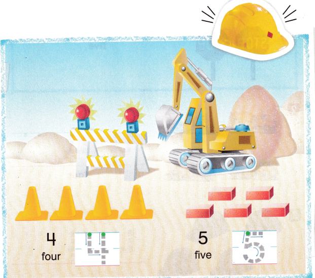 McGraw Hill My Math Kindergarten Chapter 1 Lesson 4 Answer Key Read and Write 4 and 5 1
