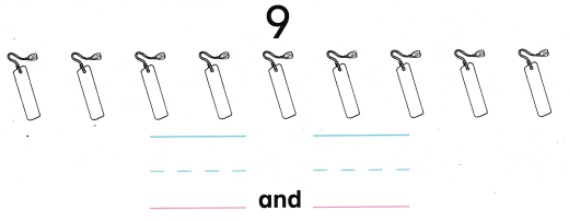 McGraw Hill My Math Kindergarten Chapter 4 Lesson 6 Answer Key Take Apart 8 and 9 11