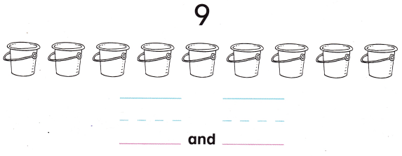 McGraw Hill My Math Kindergarten Chapter 4 Lesson 6 Answer Key Take Apart 8 and 9 18