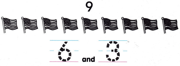 McGraw Hill My Math Kindergarten Chapter 4 Lesson 6 Answer Key Take Apart 8 and 9 7