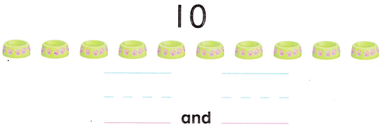 McGraw Hill My Math Kindergarten Chapter 4 Lesson 9 Answer Key Take Apart 10 13