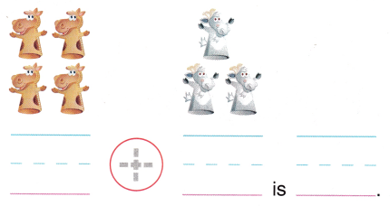 McGraw Hill My Math Kindergarten Chapter 5 Lesson 3 Answer Key Use the + Symbol 13