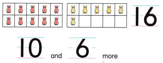 McGraw Hill My Math Kindergarten Chapter 7 Lesson 4 Answer Key Make Numbers 16 to 19 12