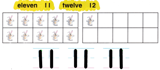 McGraw Hill My Math Kindergarten Chapter 3 Lesson 1 Answer Key Numbers 11 and 12 img 2
