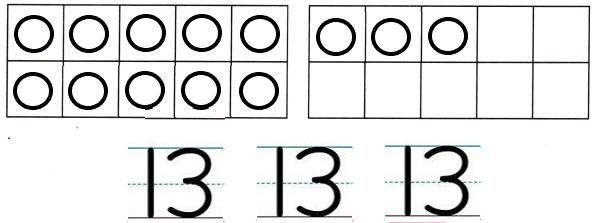McGraw Hill My Math Kindergarten Chapter 3 Lesson 2 Answer Key Numbers 13 and 14 img 3
