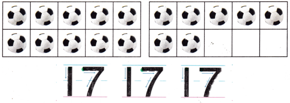 McGraw Hill My Math Kindergarten Chapter 3 Lesson 4 Answer Key Numbers 16 and 17 img 3