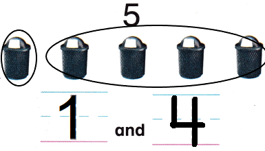 McGraw Hill My Math Kindergarten Chapter 4 Lesson 2 Answer Key Take Apart 4 and 5 img 8
