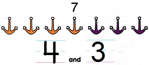 McGraw Hill My Math Kindergarten Chapter 4 Lesson 3 Answer Key Make 6 and 7 img 18