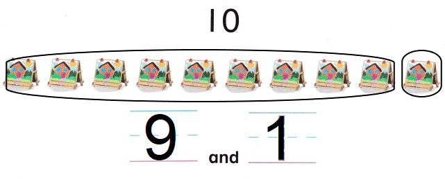 McGraw Hill My Math Kindergarten Chapter 4 Lesson 9 Answer Key Take Apart 10 img 13