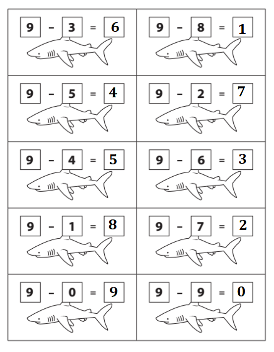 Bridges-in-Mathematics-Grade-1-Home-Connections-Answer-Key-Unit-4-Module-3-Hungry Shark Subtraction-1