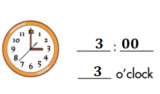 Spectrum-Math-Grade-1-Chapter-5-Lesson-5.1-Telling-Time-to-the-Hour-Answers-Key-Write the time for each clock-2