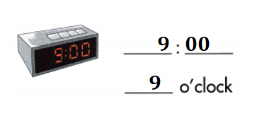 Spectrum-Math-Grade-1-Chapter-5-Lesson-5.1-Telling-Time-to-the-Hour-Answers-Key-Write the time for each clock-5