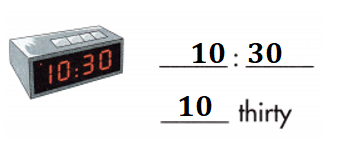 Spectrum-Math-Grade-1-Chapter-5-Lesson-5.2-Telling-Time-to-the-Half-Hour-Answers-Key-Write the time for each clock-4
