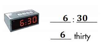 Spectrum-Math-Grade-1-Chapter-5-Lesson-5.2-Telling-Time-to-the-Half-Hour-Answers-Key-Write the time for each clock-7