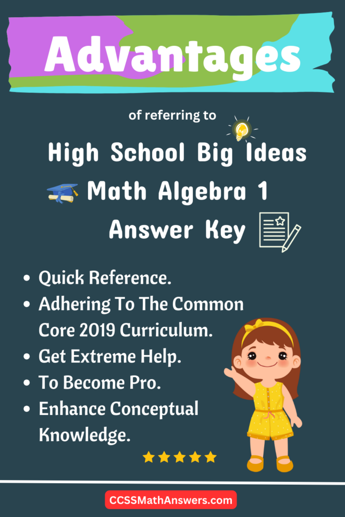 Advantages of referring to High School BigIdeas Math Algebra 1 Answer Key
